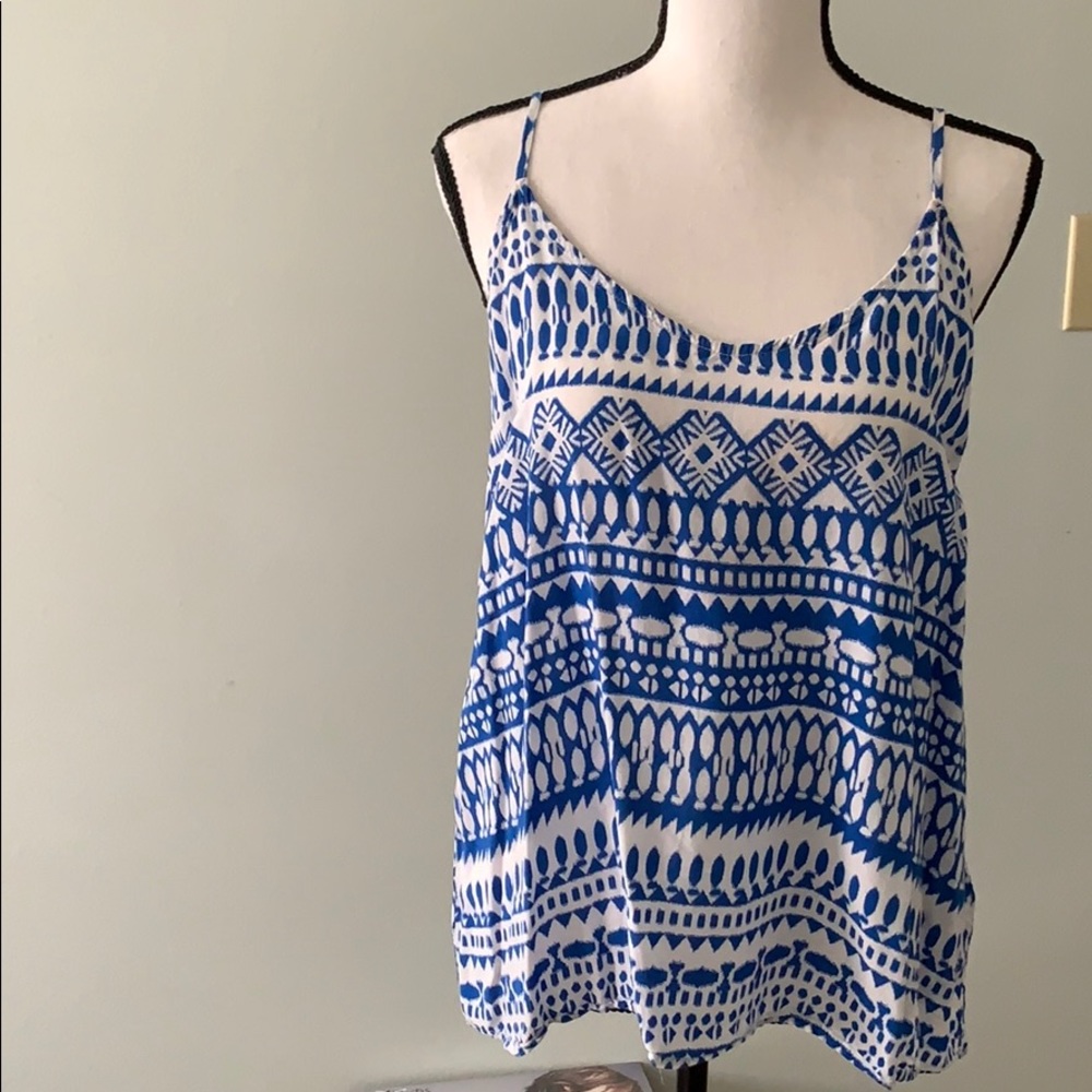 Old Navy Razorback tank blue white size Large